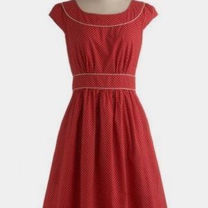 Emily and Fin red polka dot Rachel